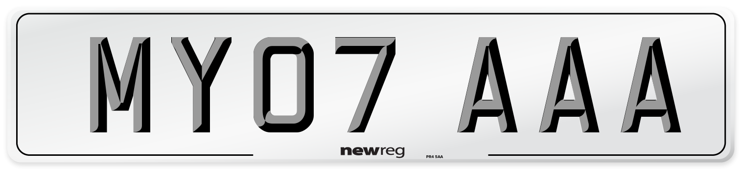 MY07 AAA Number Plate from New Reg